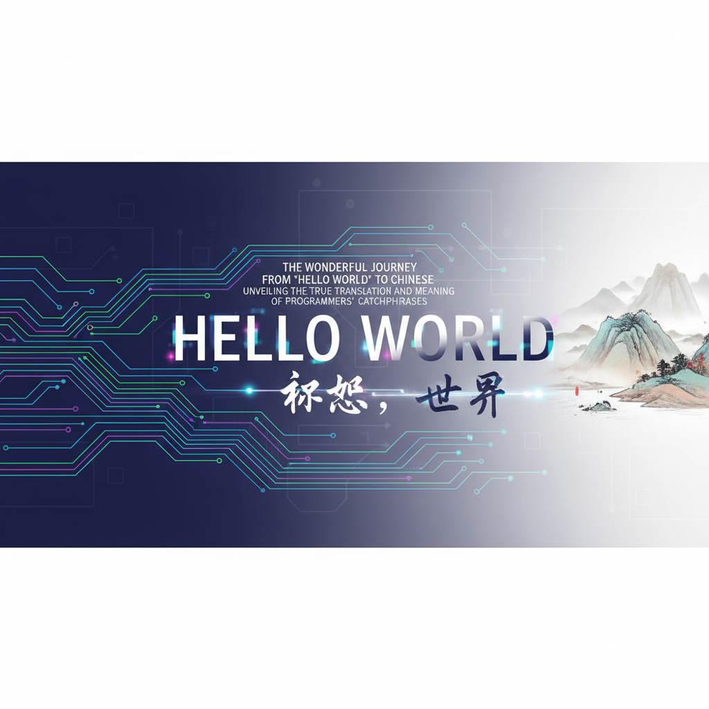 从“Hello World”到中文的奇妙之旅：揭秘程序员口头禅的真正翻译与含义