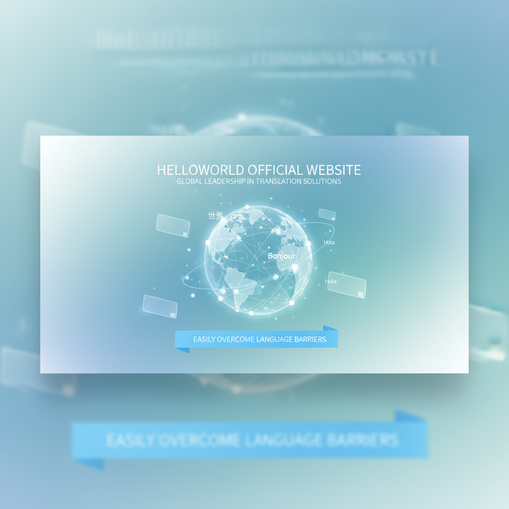 探索 Helloworld 官网：全球领先的翻译解决方案，助你轻松跨越语言障碍