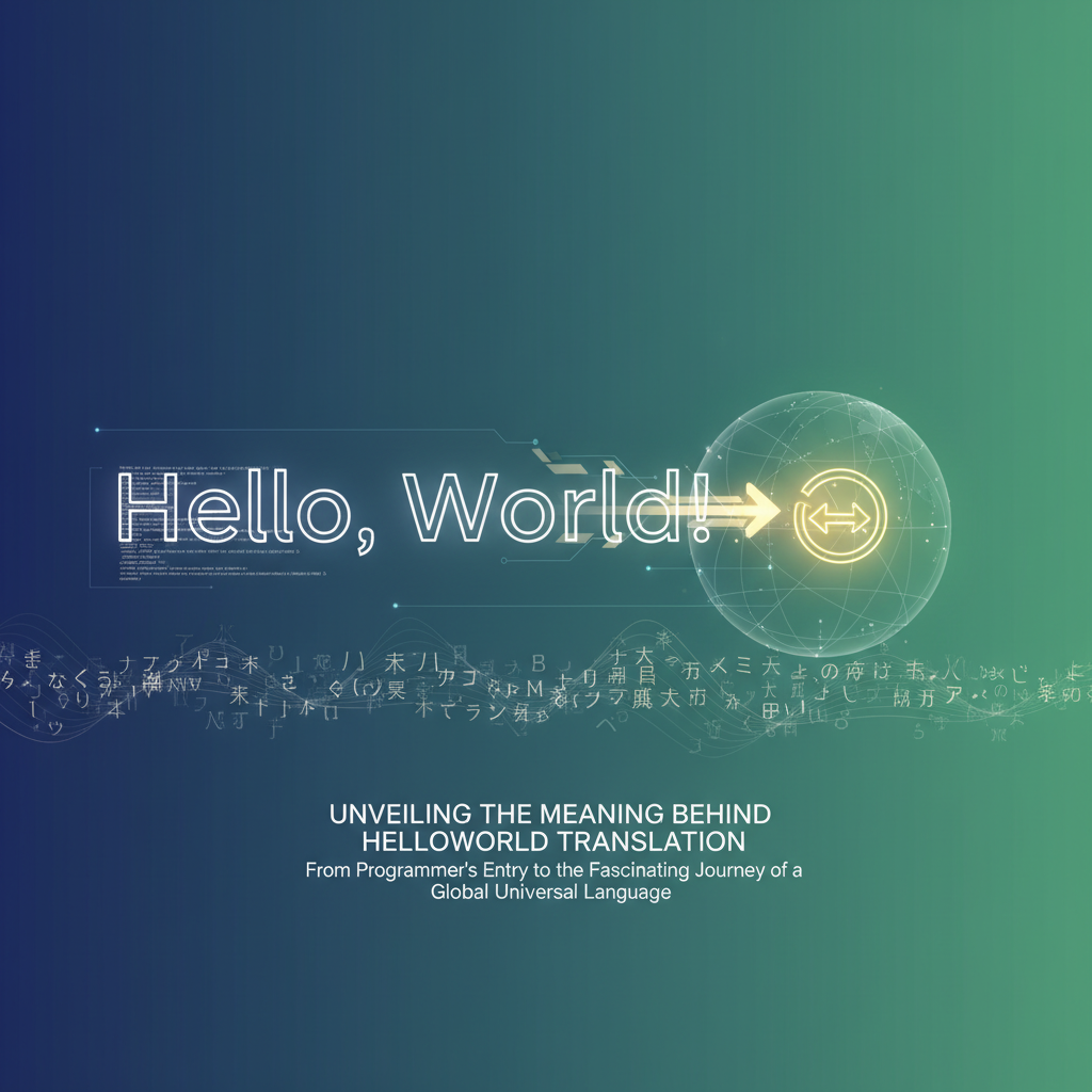 揭秘HelloWorld翻译背后的意义：从程序员入门到全球通用语言的奇妙旅程