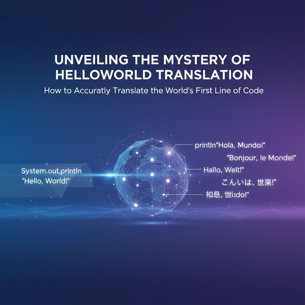 揭秘Helloworld翻译的奥秘：如何精准翻译全球首句代码