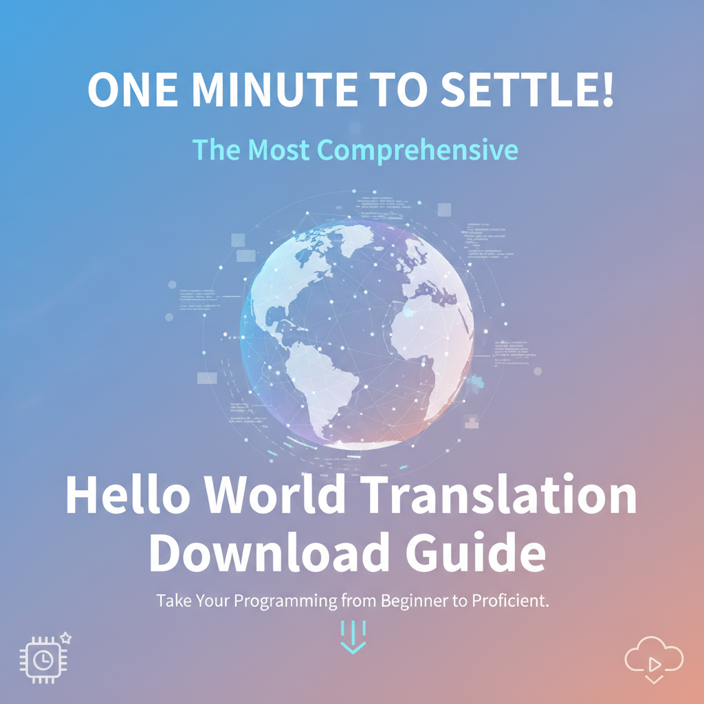 一分钟搞定！最全helloworld翻译下载指南，让你的编程从入门到精通
